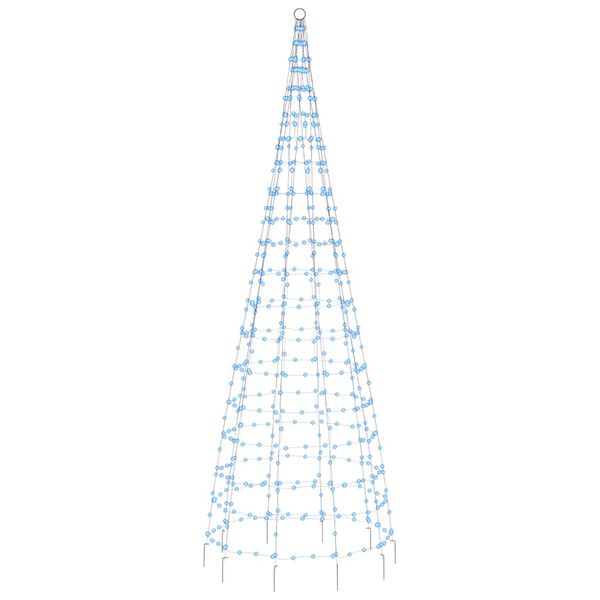 vidaXL Pom de Crăciun LED pe st&acirc;lp 550 LED-uri Albastru 300 cm