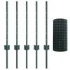 vidaXL Gard European cu St&acirc;lp 10 x 0,6 m Oțel cu strat de PVC Verde