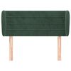 vidaXL Tăblie de pat cu aripioare verde închis 83x23x78/88 cm catifea