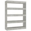 vidaXL Bibliotecă/Separator cameră, gri beton, 100x30x135 cm