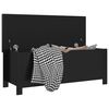 vidaXL Cutie depozitare cu pernă, negru extralucios,105x40x45 cm, lemn