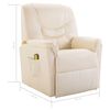 vidaXL Fotoliu de masaj, crem, piele ecologică