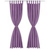 vidaXL Draperii micro-satin cu bride, 2 buc, 140 x 245 cm, violet