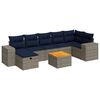 vidaXL Set canapele de grădină cu perne, 8 piese, gri, poliratan