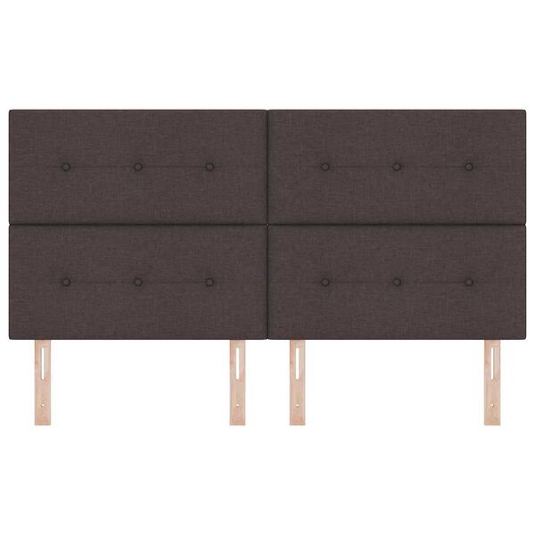 vidaXL Tăblie cap cu headboard Manual Maro &icirc;nchis 180 cm țesătură