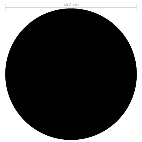 vidaXL Prelată piscină, negru, 527 cm, PE