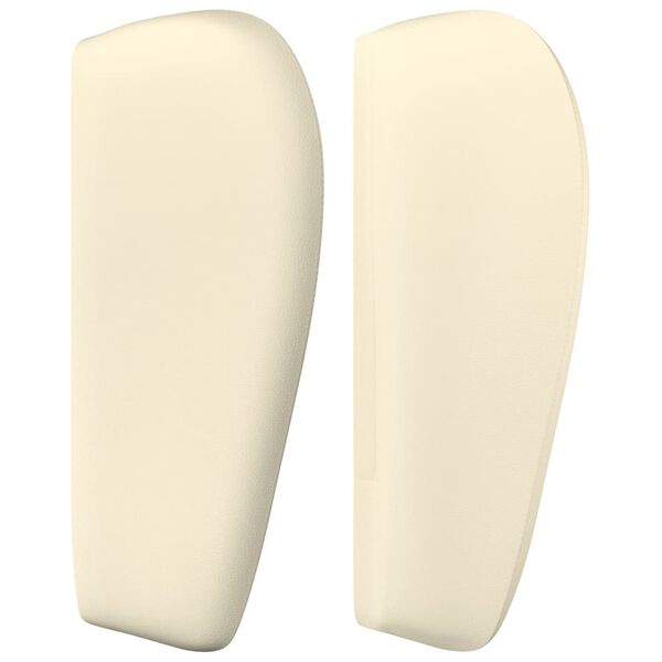 vidaXL Tăblie de pat cu aripioare crem 163x23x78/88 cm piele ecologică