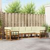 vidaXL Set de canapele de exterior cu pernă 7 pcs Natural și Crem