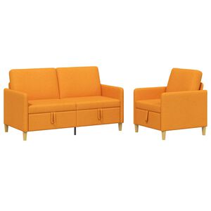 vidaXL Set de canapea cu spațiu de depozitare 2 buc. Galben &Icirc;ntunecat