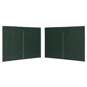 vidaXL Perete lateral cort petrecere, 2 buc., verde, PE, cu fermoar