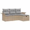 vidaXL Set de canapele pentru grădină 4 buc. Rattan poli