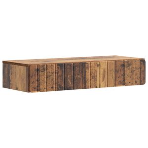 vidaXL Masă laterală montată pe perete Lemn vechi 87,5 x 34,5 x 17 cm