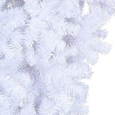 vidaXL Brad de Crăciun artificial inversat, cu suport, alb, 180 cm