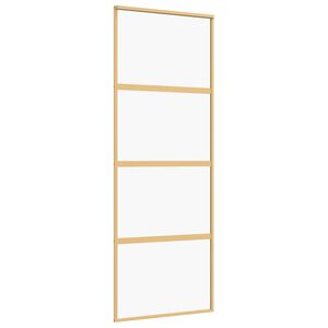 vidaXL Ușă glisantă auriu 76x205 cm sticlă ESG transparentă/aluminiu