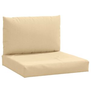 vidaXL Perne de paleți, 2 buc., melanj bej, material textil