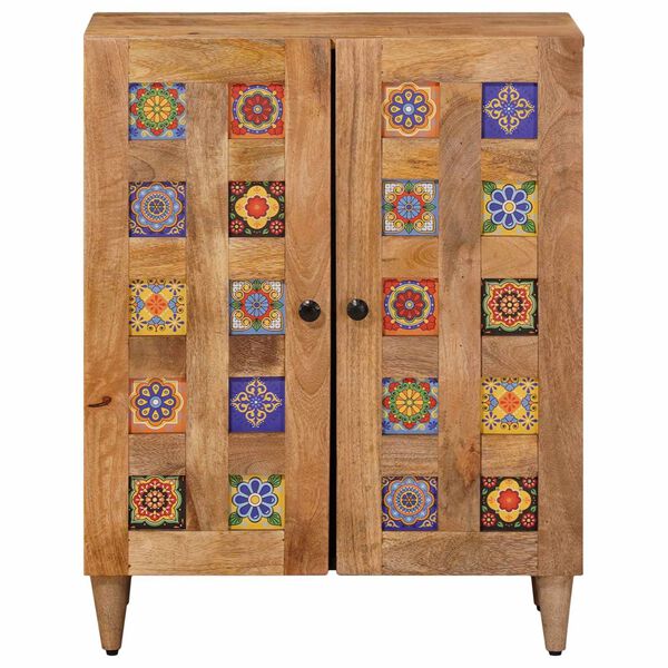 vidaXL Bufet natural 60 x 33,5 x 75 cm Lemn de mango solid