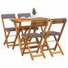 vidaXL Set bistro 5 pcs Maro lemn masiv de acacia