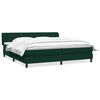 vidaXL Pat cu arcuri cu saltele verde &icirc;nchis 180x220 cm catifea