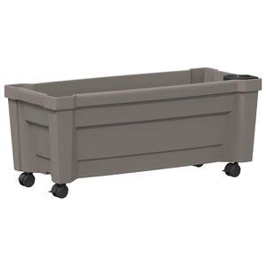 vidaXL Ghiveci Calypso cu roți Gri 79 x 35 x 33 cm PP