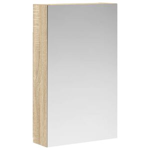 vidaXL Dulap cu oglindă pentru baie Stejar Sonoma 30 x 10,5 x 50 cm