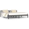 vidaXL Cadru de pat, gri, 200x200 cm, lemn masiv de pin