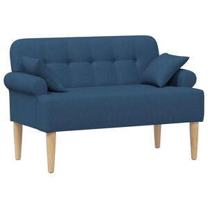 vidaXL Canapea cu capitonaj butonat albastru 120 x 65 x 79 cm Țesătură