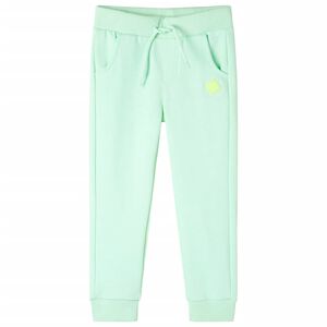 vidaXL Pantaloni de trening pentru copii, verde aprins, 104