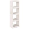vidaXL Bibliotecă/Separator cameră, alb, 40x30x135,5 cm, lemn de pin