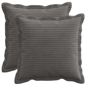 vidaXL Husă pentru pernă 2 buc. HOUTEN Gri &icirc;nchis 30 x 30 cm cord