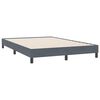 vidaXL Pat box spring cu saltea, gri &icirc;nchis, 140x220 cm, catifea