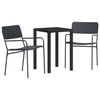 vidaXL Set de Mobilier pentru Exterior 3 buc. Antracit Oțel