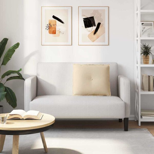 vidaXL Perna pentru spate Crem 60 x 50 cm Țesătură din microfibră