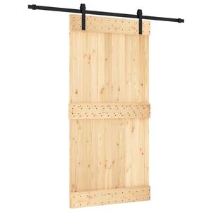 vidaXL Ușă glisantă 100 x 210 cm Lemn de Pin Solid (Nefinisat)