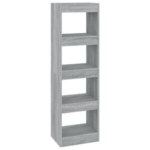 vidaXL Bibliotecă/Separator cameră, gri sonoma, 40x30x135 cm