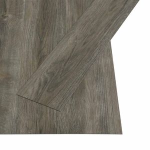 vidaXL Placă de Podea Auto-adezivă Gri și Brown 4,46 m&sup2; 32 buc. PVC