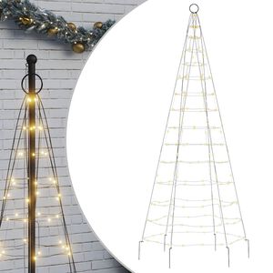 vidaXL Pom de Crăciun LED 200 LED-uri Alb Cald 180 cm
