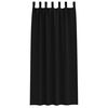 vidaXL Perdele Opaque cu Inel 2 pcs Negru 245 x 140 cm Poliester
