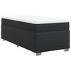 vidaXL Pat box spring cu saltea, negru, 90x190 cm, piele ecologică