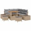 vidaXL Set de canapele pentru grădină 8 buc. Bej Rattan poli