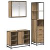 vidaXL Set de mobilier pentru baie 3 buc. Stejar Artizanal