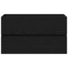 vidaXL Dulap pentru Chiuveta de Baie Stejar Negru 80 x 38,5 x 45 cm