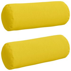 vidaXL Perne Bolster 2 pcs Galben Deschis &Oslash; 25 x 70 cm țesătură