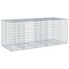 vidaXL Coș gabion cu capac, 250x100x100 cm, fier galvanizat