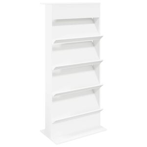 vidaXL Raft pentru reviste Alb 70 x 41 x 156 cm Lemn prelucrat