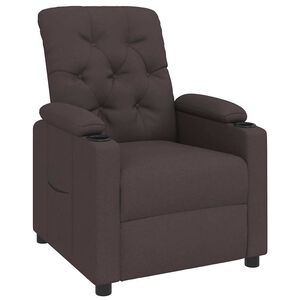vidaXL Fotoliu rabatabil, maro &icirc;nchis, material textil