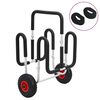 vidaXL Cărucior de SUP pentru 2 plăci de surf, 90 kg, aluminiu