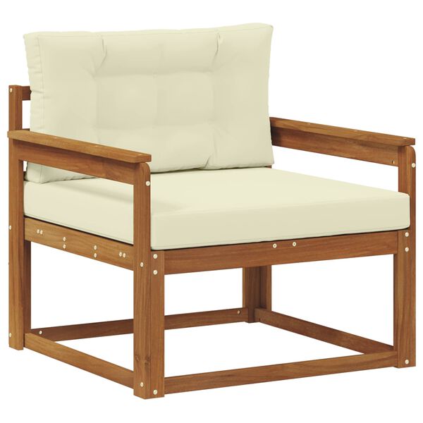 vidaXL Canapea Medie pentru Exterior Lemn Solid de Acacia natural