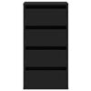 vidaXL Dulap colț cu sertare negru 40x41x76 cm lemn prelucrat