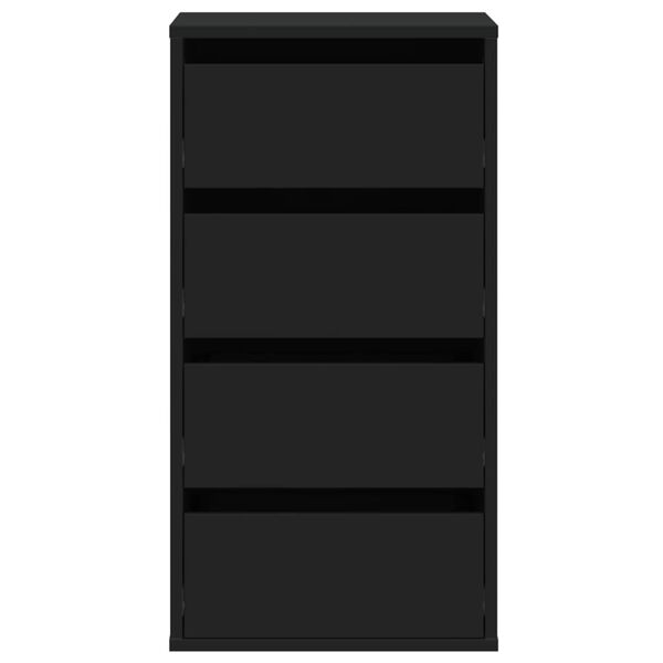 vidaXL Dulap colț cu sertare negru 40x41x76 cm lemn prelucrat