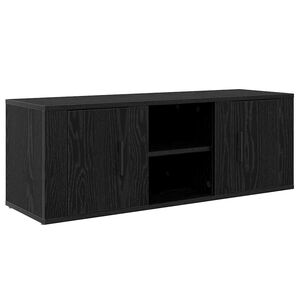 vidaXL Cabinet TV Stejar Negru 100 x 31,5 x 35 cm Lemn compozit